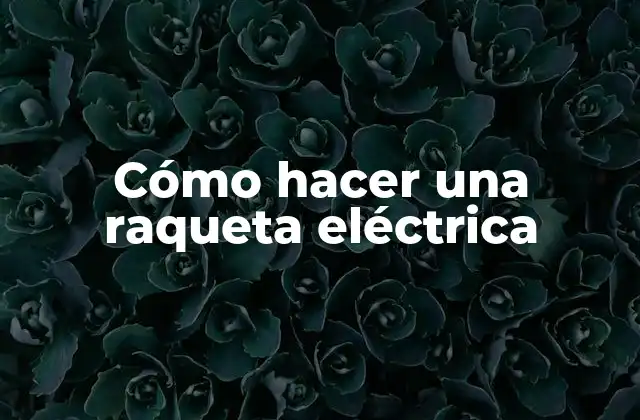 Cómo Hacer una Raqueta Eléctrica