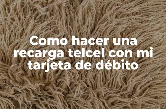 Como Hacer una Recarga Telcel con Mi Tarjeta de Débito 2 Recarga Telcel con tarjeta de débito
