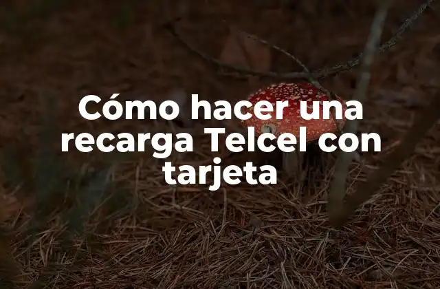 Cómo Hacer una Recarga Telcel con Tarjeta