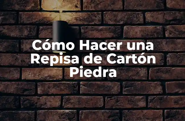 Cómo Hacer una Repisa de Cartón Piedra
