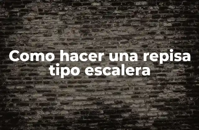 Como Hacer una Repisa Tipo Escalera