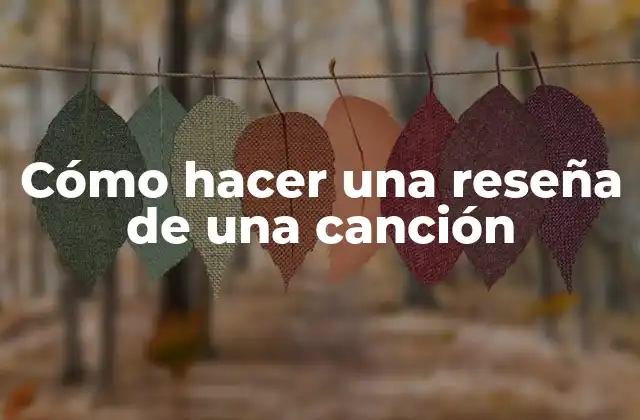 Cómo Hacer una Reseña de una Canción