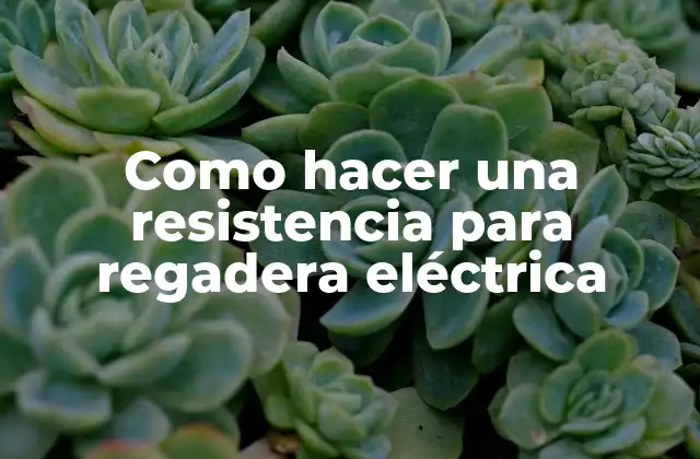 Como Hacer una Resistencia para Regadera Eléctrica
