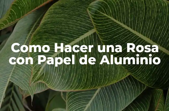 Como Hacer una Rosa con Papel de Aluminio