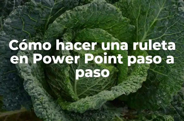 Cómo Hacer una Ruleta en Power Point Paso a Paso