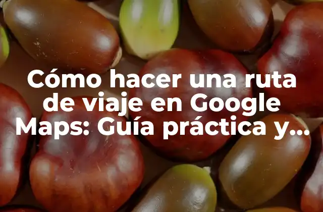 Cómo Hacer una Ruta de Viaje en Google Maps: Guía Práctica y Detallada