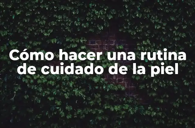 Cómo Hacer una Rutina de Cuidado de la Piel