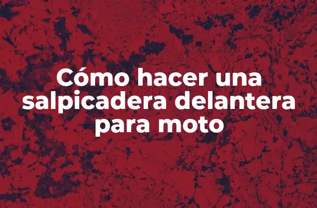 Cómo Hacer una Salpicadera Delantera para Moto