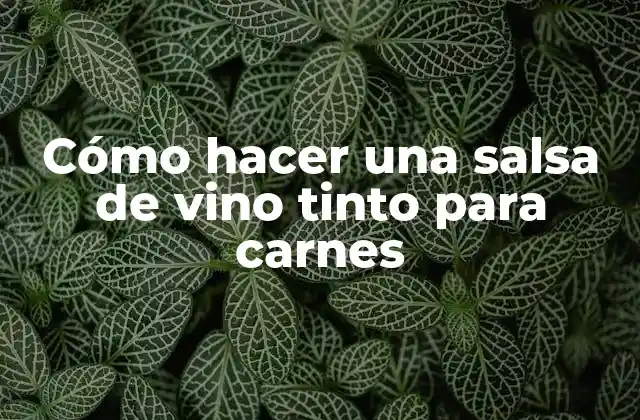 Cómo Hacer una Salsa de Vino Tinto para Carnes