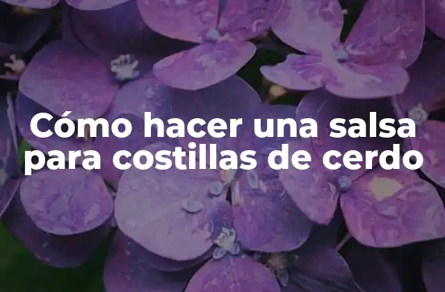 Cómo Hacer una Salsa para Costillas de Cerdo 2 Cómo hacer una salsa para costillas de cerdo