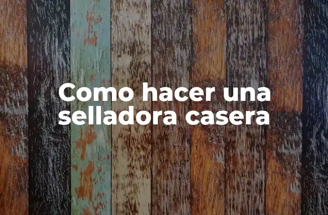 Como Hacer una Selladora Casera