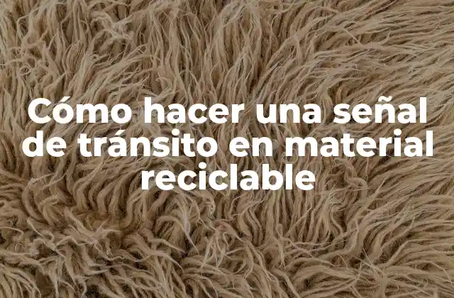Cómo Hacer una Señal de Tránsito en Material Reciclable