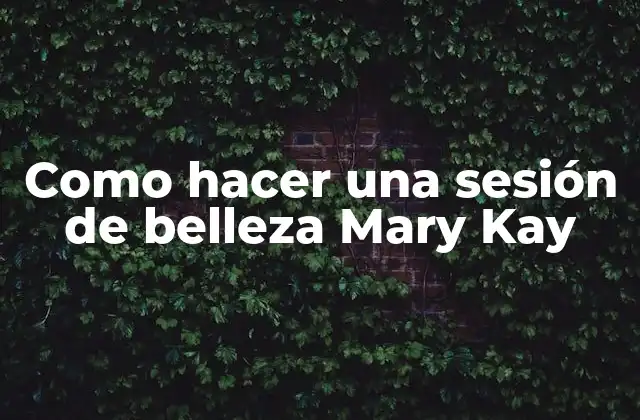 Como Hacer una Sesión de Belleza Mary Kay