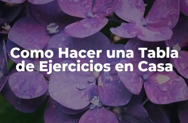 ¿Qué es una Tabla de Ejercicios y para Qué Sirve?