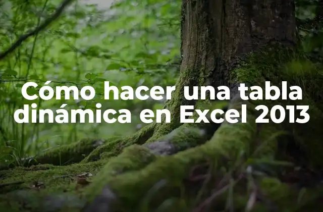 Cómo Hacer una Tabla Dinámica en Excel 2013 2 ¿Qué es una tabla dinámica en Excel 2013?