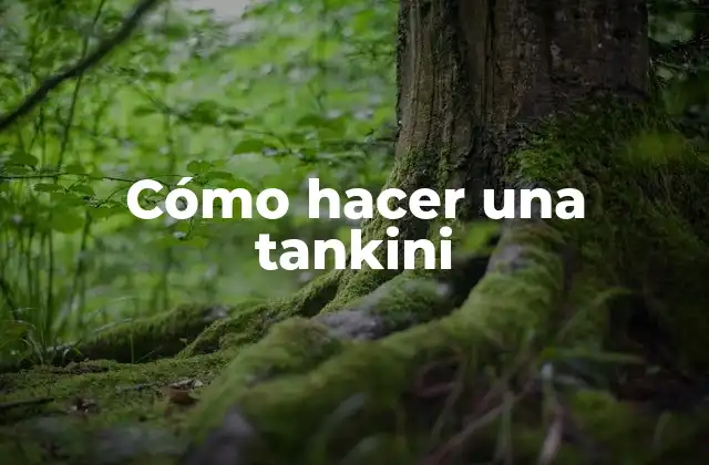 Cómo Hacer una Tankini 2 ¿Qué es un tankini?