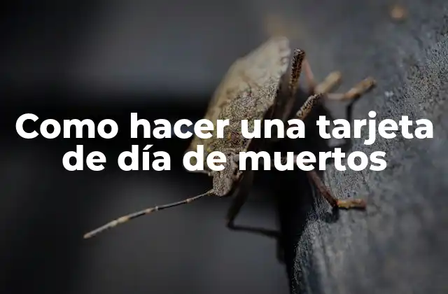 Como Hacer una Tarjeta de Día de Muertos