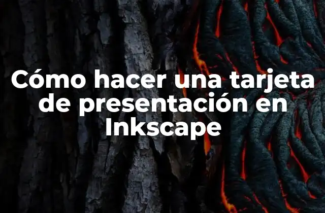 Cómo Hacer una Tarjeta de Presentación en Inkscape