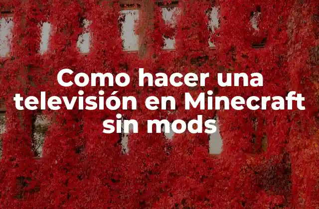 ¿Qué es una televisión en Minecraft y para qué sirve?