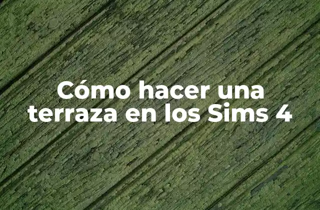 Cómo Hacer una Terraza en los Sims 4