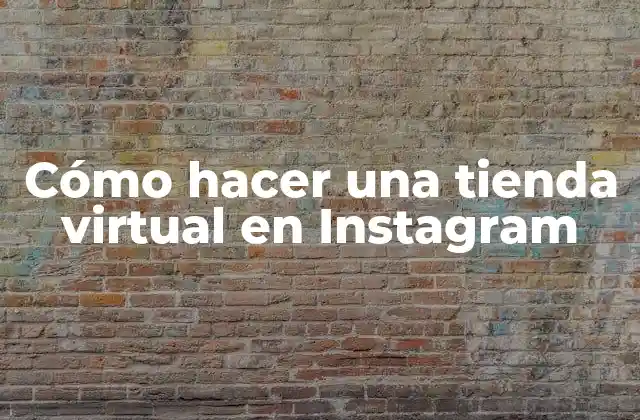 Cómo Hacer una Tienda Virtual en Instagram