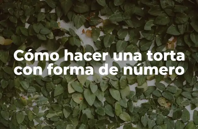 Cómo Hacer una Torta con Forma de Número