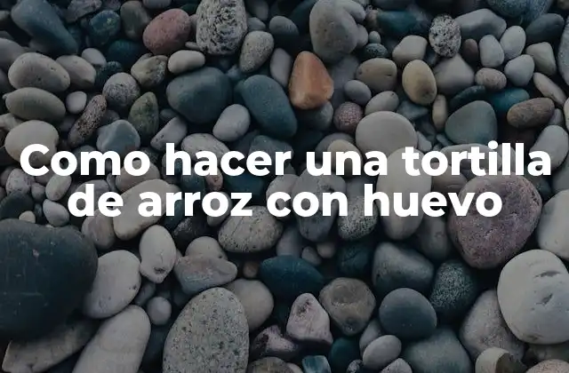 Como Hacer una Tortilla de Arroz con Huevo