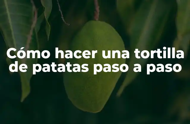Cómo Hacer una Tortilla de Patatas Paso a Paso