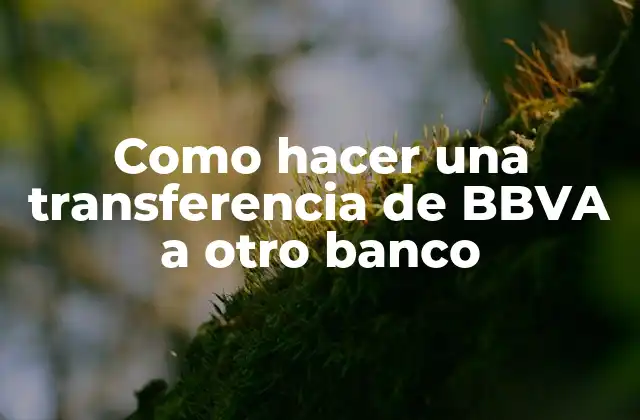Transferencia de BBVA a otro banco