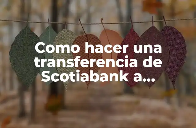 Como Hacer una Transferencia de Scotiabank a Scotiabank