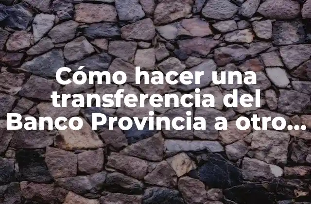 Cómo Hacer una Transferencia Del Banco Provincia a Otro Banco