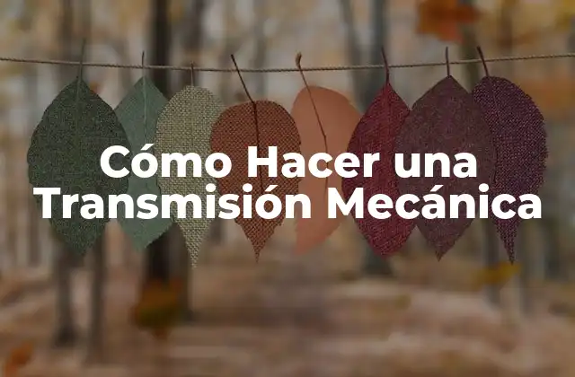 Cómo Hacer una Transmisión Mecánica