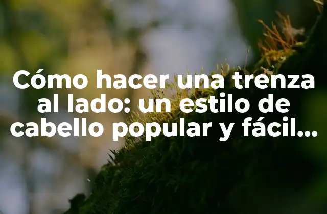 Cómo Hacer una Trenza Al Lado: un Estilo de Cabello Popular y Fácil de Lograr