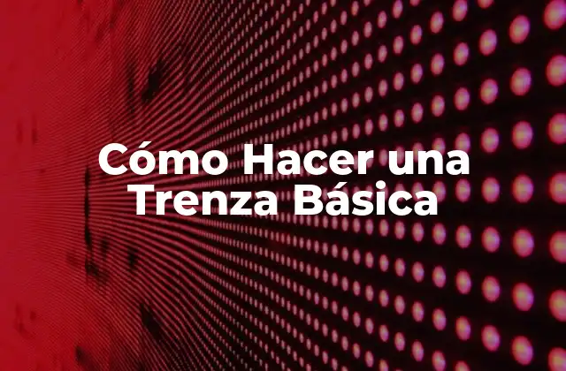 Cómo Hacer una Trenza Básica