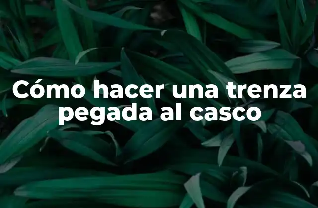 Cómo Hacer una Trenza Pegada Al Casco