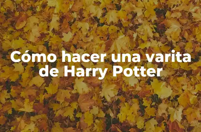 Cómo Hacer una Varita de Harry Potter