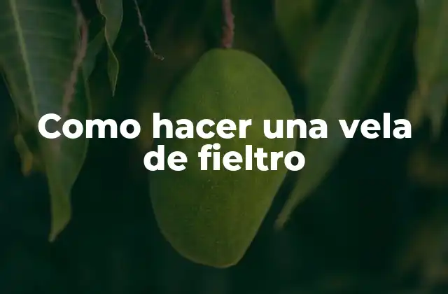 Como Hacer una Vela de Fieltro