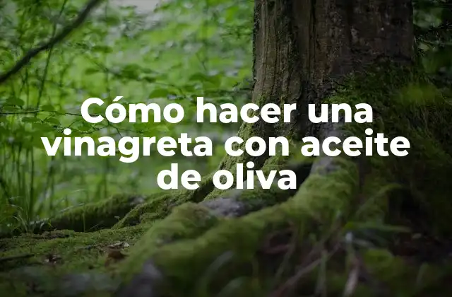 Vinagreta con aceite de oliva: ¿qué es y para qué sirve?
