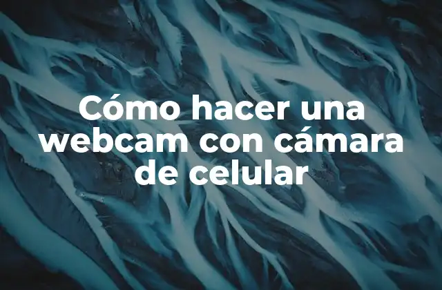 Cómo Hacer una Webcam con Cámara de Celular 2 Cómo hacer una webcam con cámara de celular