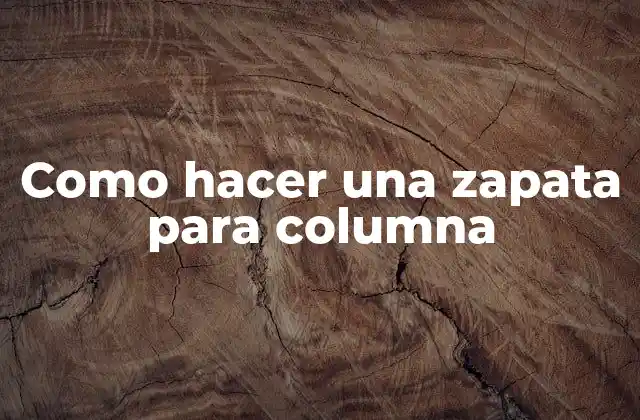 Como Hacer una Zapata para Columna