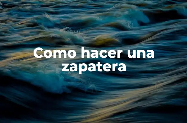 Como Hacer una Zapatera