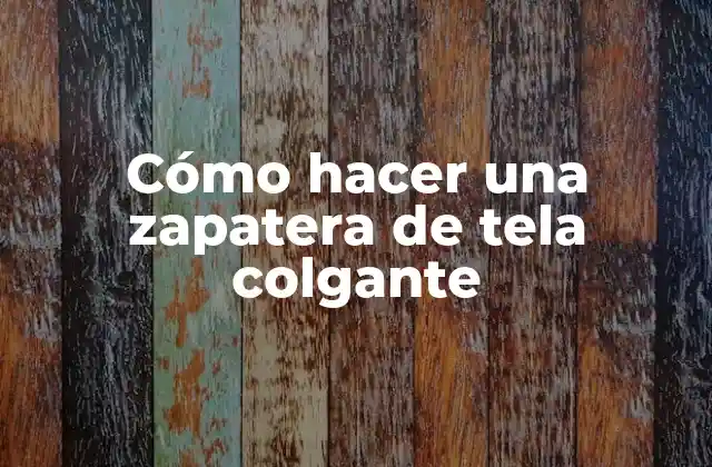 Cómo Hacer una Zapatera de Tela Colgante