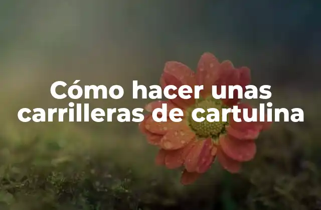 Cómo Hacer unas Carrilleras de Cartulina