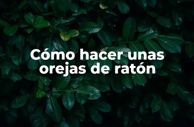 Cómo Hacer unas Orejas de Ratón