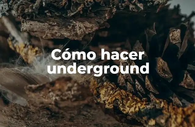 Cómo Hacer Underground