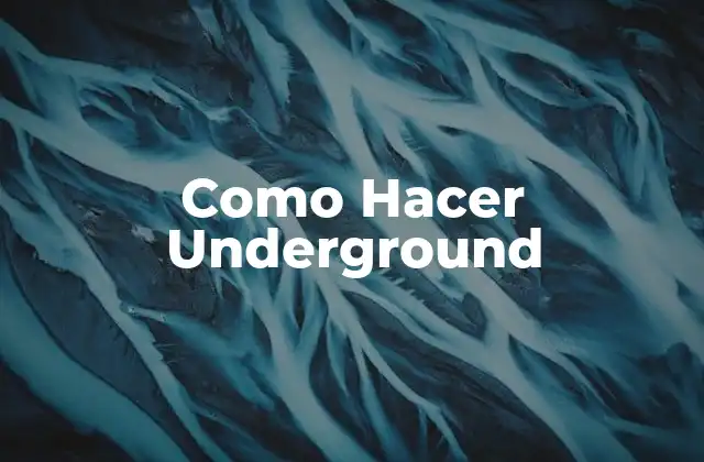 Como Hacer Underground 2 ¿Qué es un Underground?
