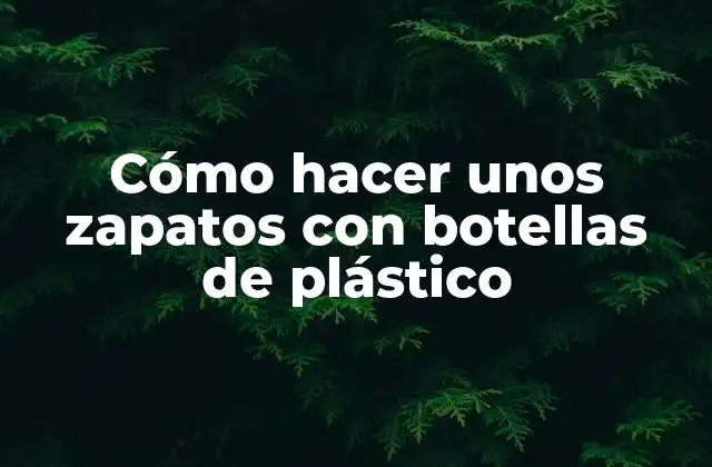 Cómo Hacer unos Zapatos con Botellas de Plástico 2 Cómo hacer unos zapatos con botellas de plástico