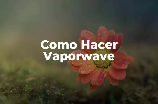 Como Hacer Vaporwave