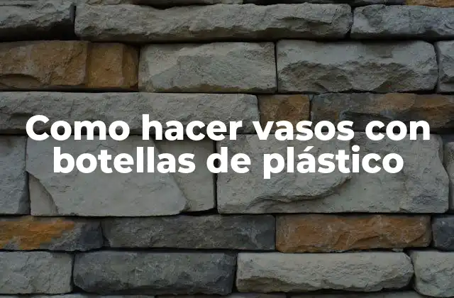 Como Hacer Vasos con Botellas de Plástico