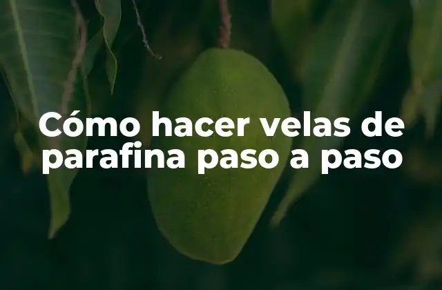 Cómo Hacer Velas de Parafina Paso a Paso